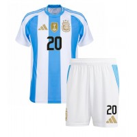 Camiseta Argentina Alexis Mac Allister #20 Primera Equipación Replica Copa America 2024 para niños mangas cortas (+ Pantalones cortos)